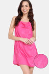 Zivame Floral Vows Woven Knee Length Nightdress - Tea Rose — thumbnail 1